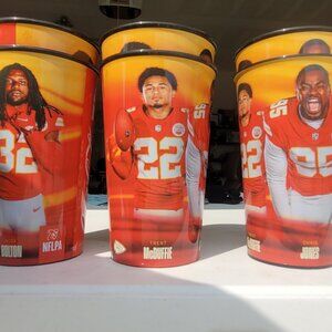 CHIEFS CUPS set of 6 Large Plastic Stadium Cups Kansas City Chiefs